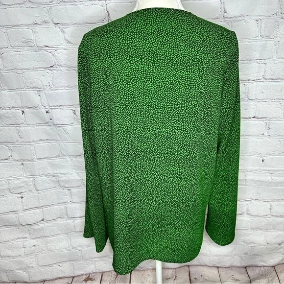 Michael Kors green and black design blouse - Picture 6 of 10